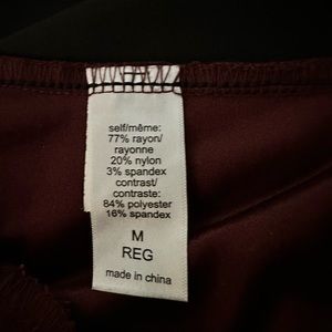 Burgundy Maurices maternity pants